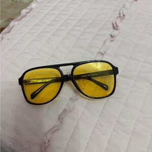 Yellow Lens Aviator Sunglasses